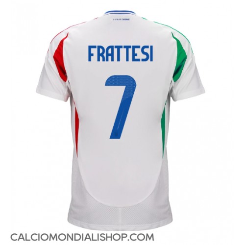 Maglie da calcio Italia Davide Frattesi #7 Seconda Maglia Europei 2024 Manica Corta